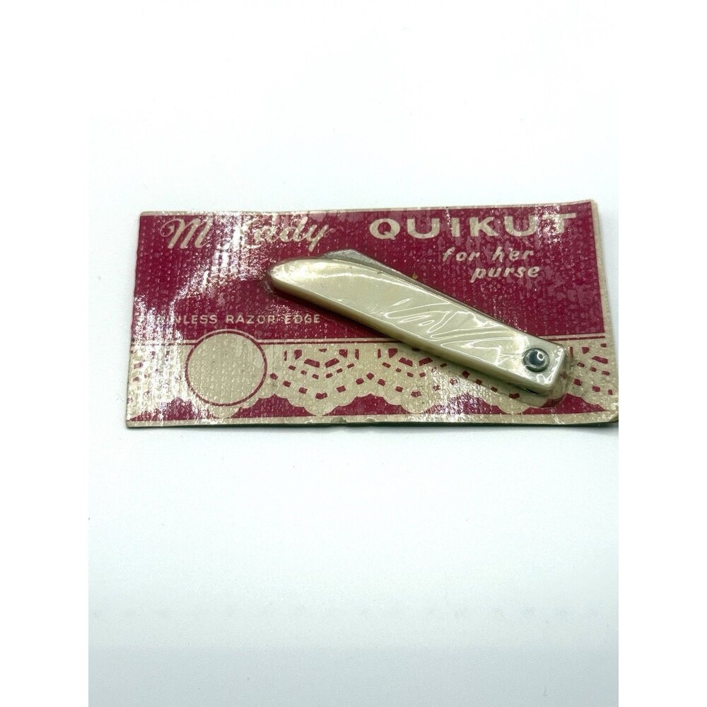 Vintage Knife Quikut Razor Edge Serrated Tip Knife Made In USA Fremont Ohio